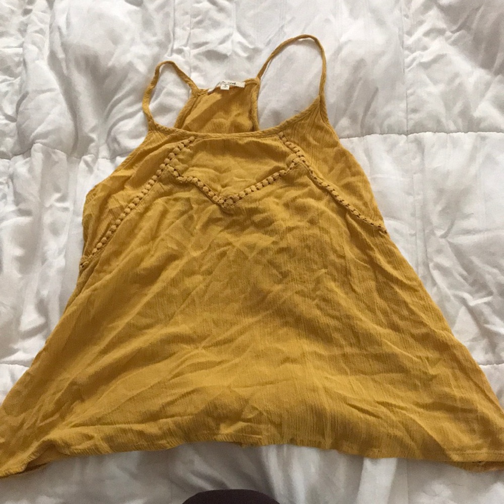 Little boho mustard yellow tank